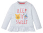 Grijze babytrui met Winnie de Poeh en de tekst 'Keep it sweet'.