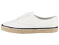 Witte canvas sneakers met espadrillezool
