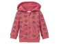 Een roze hoodie met rits voor meisjes met een Mickey Mouse print.