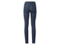 Donkerblauwe skinny jeans voor dames.