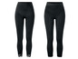 Twee zwarte leggings met kant aan de onderkant.