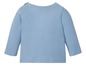 Blauwe longsleeve baby shirt.