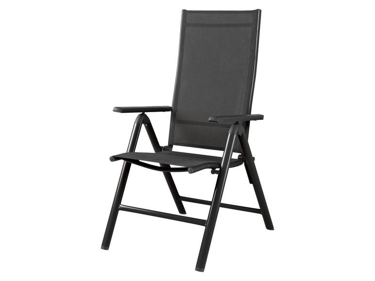 Ga naar volledige schermweergave: florabest 2 aluminium standenstoelen zwart - afbeelding 2