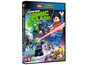DVD-hoes van de film Lego Justice League: Cosmic Clash met Superman, Batman en Green Lantern.