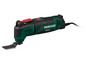 Een groene Parkside PMFW 310 E3 multitool met een mes.