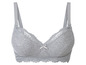 Grijze, gevoerde, naadloze bh met lace details