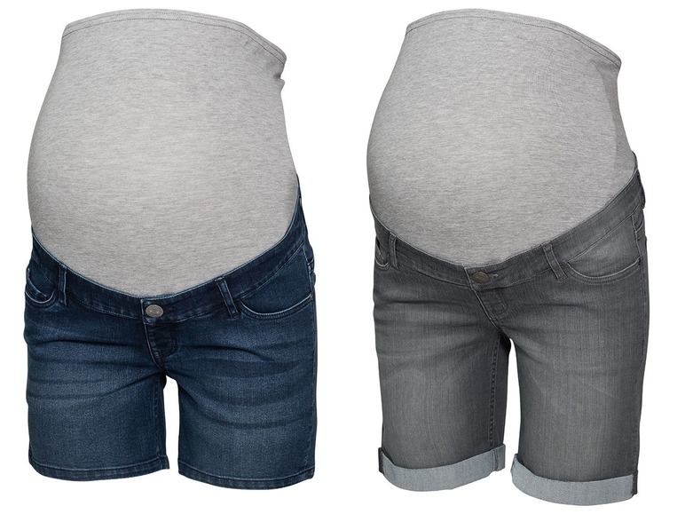 Ga naar volledige schermweergave: esmara Dames zwangerschaps jeansshort - afbeelding 1