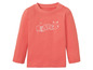 Roze baby-T-shirt met lange mouwen met een print van een rups.
