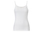 Witte tanktop met kantdetails.