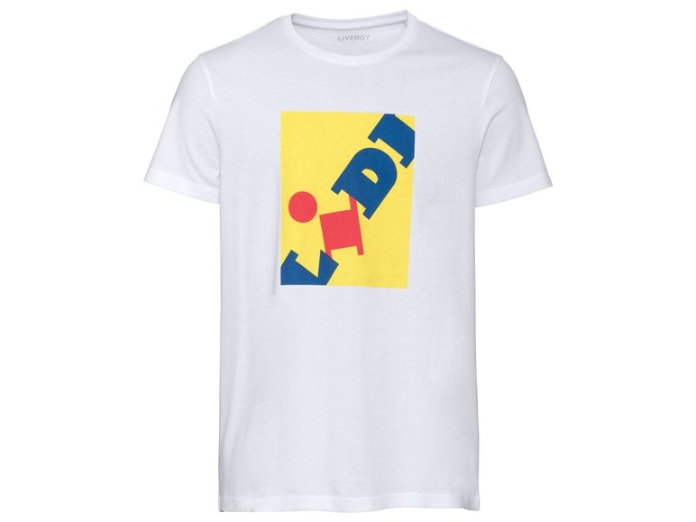 Wit T-shirt met een Lidl-logo.