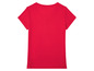 Een rood T-shirt met korte mouwen.