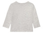 Een grijs longsleeve shirt voor baby's.