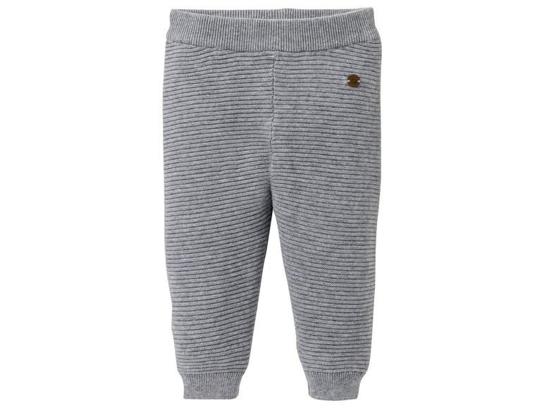 Grijze gestreepte broek voor baby's.