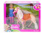 Barbie poppenset met paard en accessoires.