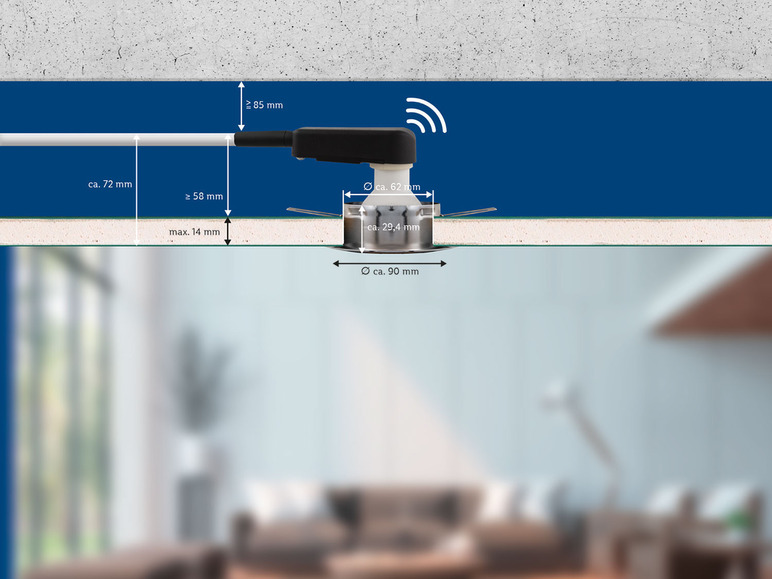 Ga naar volledige schermweergave: LIVARNO home 3 LED-inbouwspots - Zigbee Smart Home - afbeelding 15