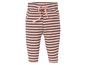 Gestreepte roze broek met trekkoord.