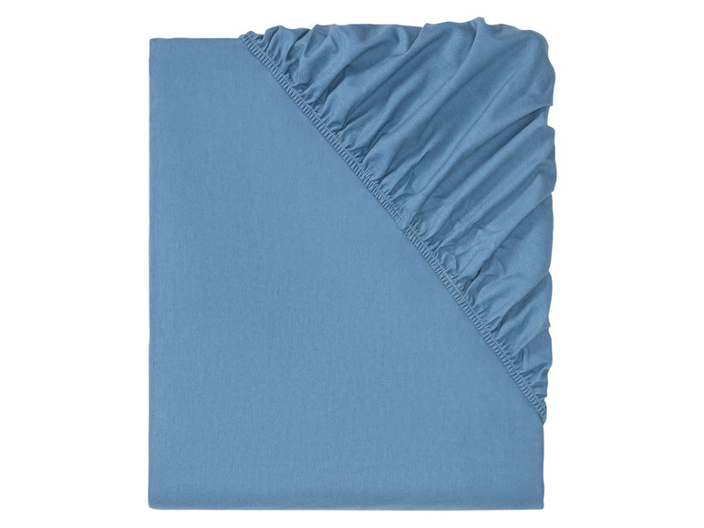 Livarno Home Flanellen hoeslaken 180-200 x 200 cm (Blauw)
