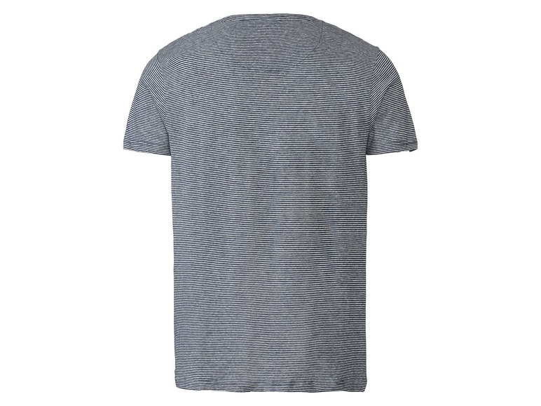 Ga naar volledige schermweergave: LIVERGY T-shirt voor heren, linnen en katoen - afbeelding 8