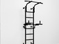 Zwarte wandmontage klimrek met pull-up bar
