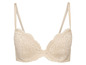 Een beige bh met kant.
