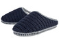 Twee paar blauwe gebreide pantoffels