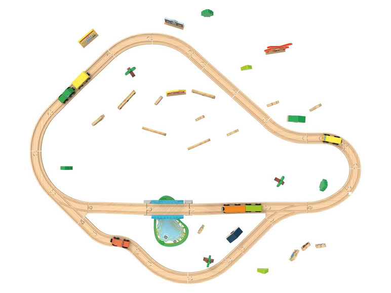Ga naar volledige schermweergave: Playtive Houten treinbaansets - afbeelding 4