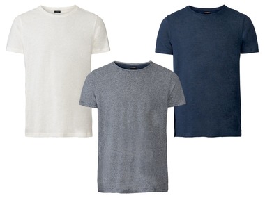LIVERGY® T-shirt voor heren, linnen en katoen