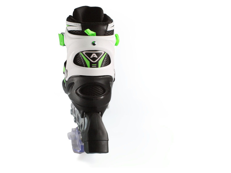 Witte inline skates met groene accenten