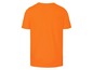 Een oranje T-shirt met korte mouwen.