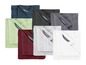 Een set van acht badhanddoeken van Egeria in verschillende kleuren.