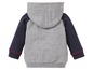 Grijze hoodie met blauwe mouwen voor baby's