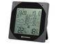Een Bresser weerstations met tijd, datum, temperatuur en weersvoorspelling.