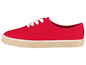 Rode canvas sneakers met espadrillezool.