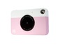 Een roze Kodak Printomatic instant camera.