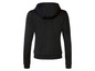 Zwarte hoodie met capuchon voor dames.