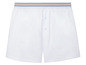 Witte boxershorts met een elastische tailleband.