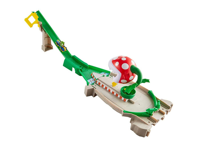 Ga naar volledige schermweergave: Hot Wheels Mario Kart Piranha Plant Trackset - afbeelding 1