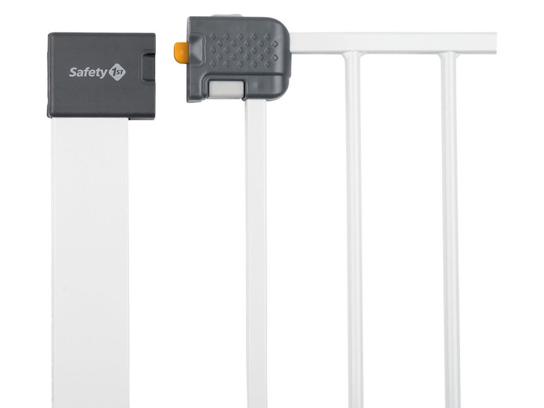 Een witte veiligheidspoort van Safety 1st.