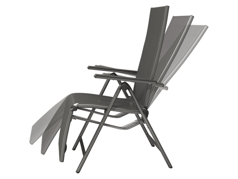Ga naar volledige schermweergave: florabest Aluminium relaxstoel zwart - afbeelding 6