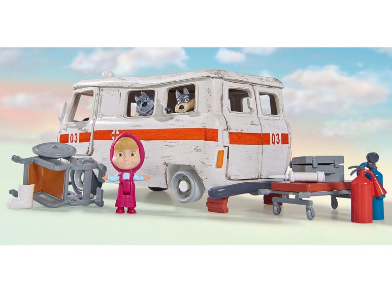 Ga naar volledige schermweergave: Simba Masha en de beer ambulance speelset - afbeelding 6