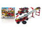 Hot Wheels Monster Trucks downhill racebaan met transportwagen.