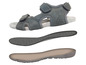 Grijze sandalen met Footflexx-zolen.