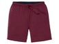 Burgundy pyjama shorts met elastiek en koord