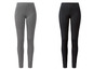 Twee paar leggings in grijs en zwart
