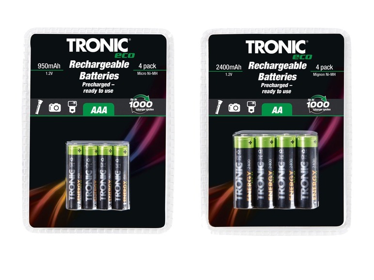Ga naar volledige schermweergave: TRONIC Oplaadbare batterijen AA of AAA - afbeelding 1