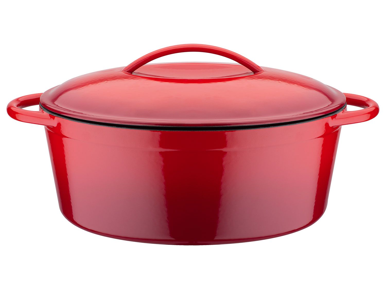 GSW gietijzeren braadpan rood 33 x 25 cm