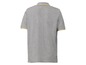 Grijs poloshirt met gele bies