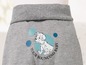 Grijze broek met Dalmatiër print en 'Your Bouncing Baby' tekst.