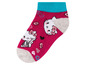 Een roze sok met Hello Kitty print