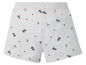 Grijze shorts met Eiffeltoren en fiets print.